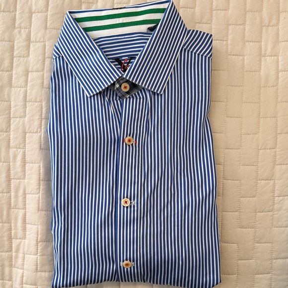 Robert Graham Other - Robert Graham long sleeve button down shirt. Blue and white stripe. Size L.